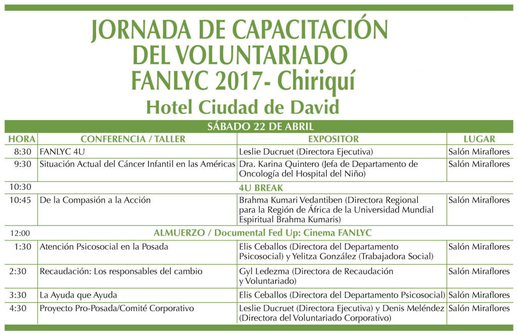 Jornada de Capacitación de Voluntariado - Chiriquí